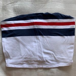 striped tube top garage brand